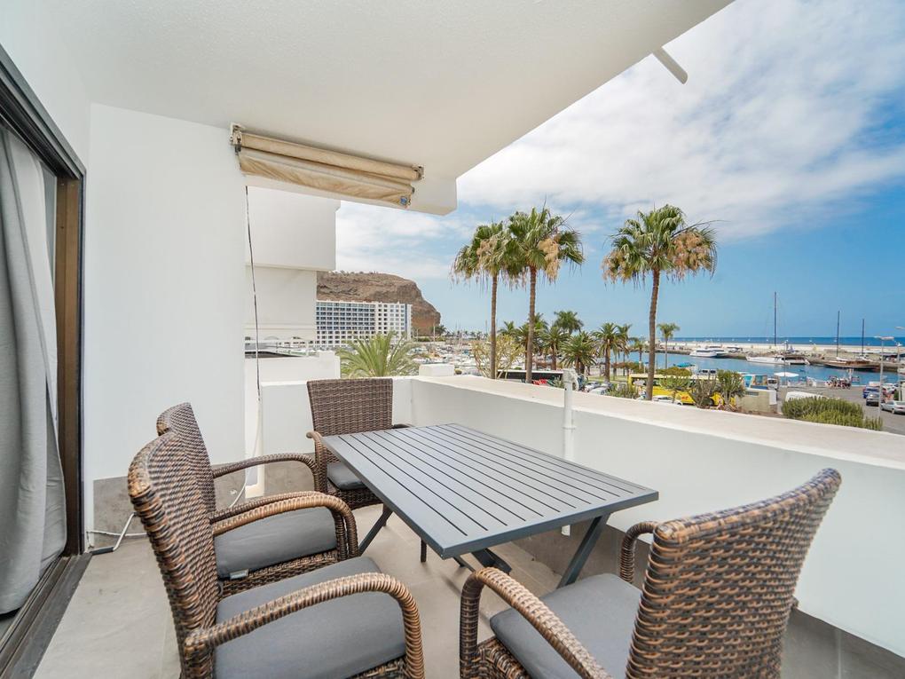 Terraza : Apartamento , en primera línea en venta en Portonovo,  Puerto Rico, Gran Canaria con vistas al mar : Ref 05770-CA