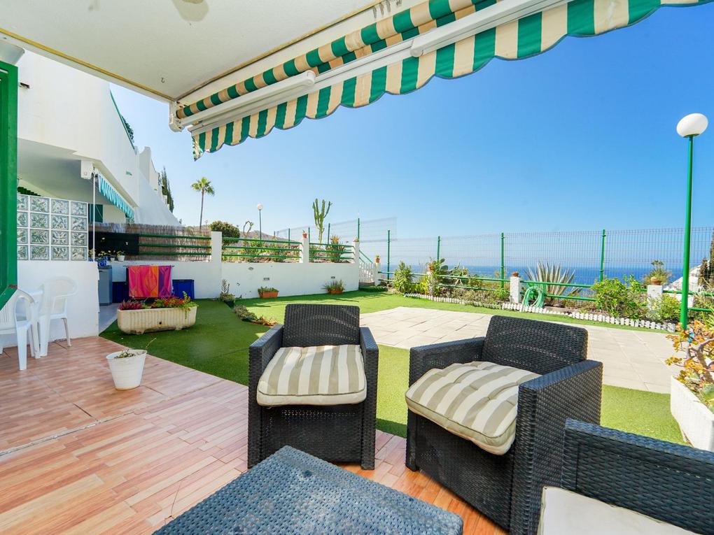 Terrasse : Apartment  zu kaufen in Corona Rosa,  Puerto Rico, Barranco Agua La Perra, Gran Canaria mit Meerblick : Ref 05801-CA