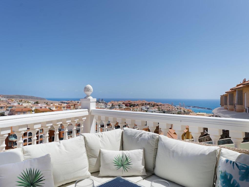 Terrace : Apartment for sale in  Arguineguín Casco, Gran Canaria  with sea view : Ref A885A