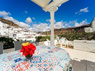 Terrasse : Leilighet  til salgs i Puerto de Mogan,  Mogán, Puerto y Playa de Mogán, Gran Canaria med havutsikt : Ref 05858-CA