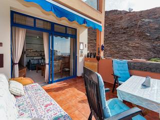 Terrasse : Appartement en vente à Taurito Building,  Taurito-Playa de Mogán, Gran Canaria  avec vues sur mer : Ref 05885-CA